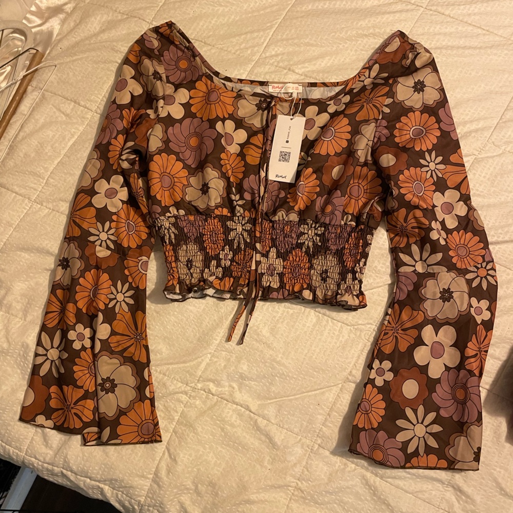 NWT Cute Hippie Style Crop Top